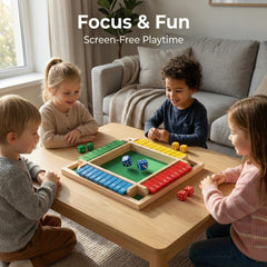 Wooden Shut The Box with smooth burr-free edges for safe handling.