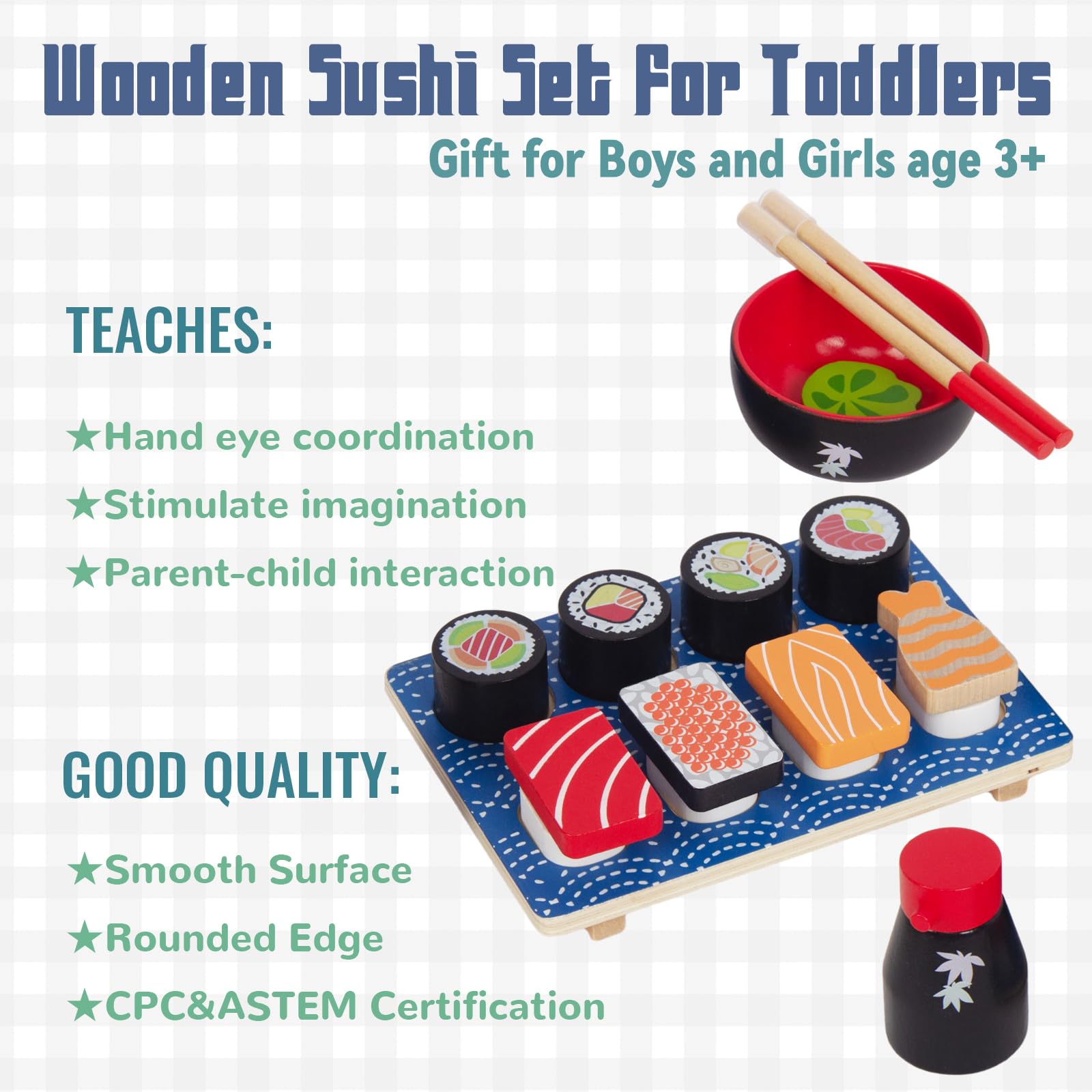 WoodenEdu wooden box for tidy storage after play