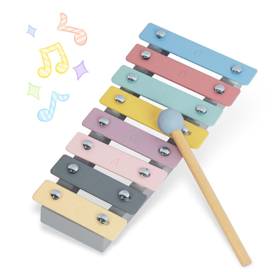 WoodenEdu Kids Xylophone with 8-colorful-keys boosts early rhythm skills