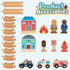 WOODENFUN beech wood craftsmanship provides sturdy, smooth edges for safe toddler play