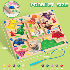 WoodenFun color beads (55) encourage counting and color matching during play.