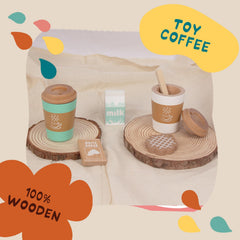 WOODENFUN cookies tray adds pretend treats for sharing stories.