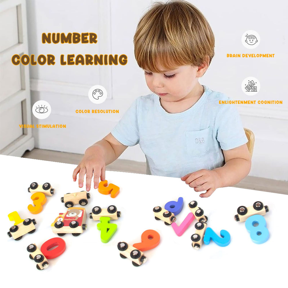 WOODENFUN Number Train Set is a thoughtful gift for birthdays and holidays.