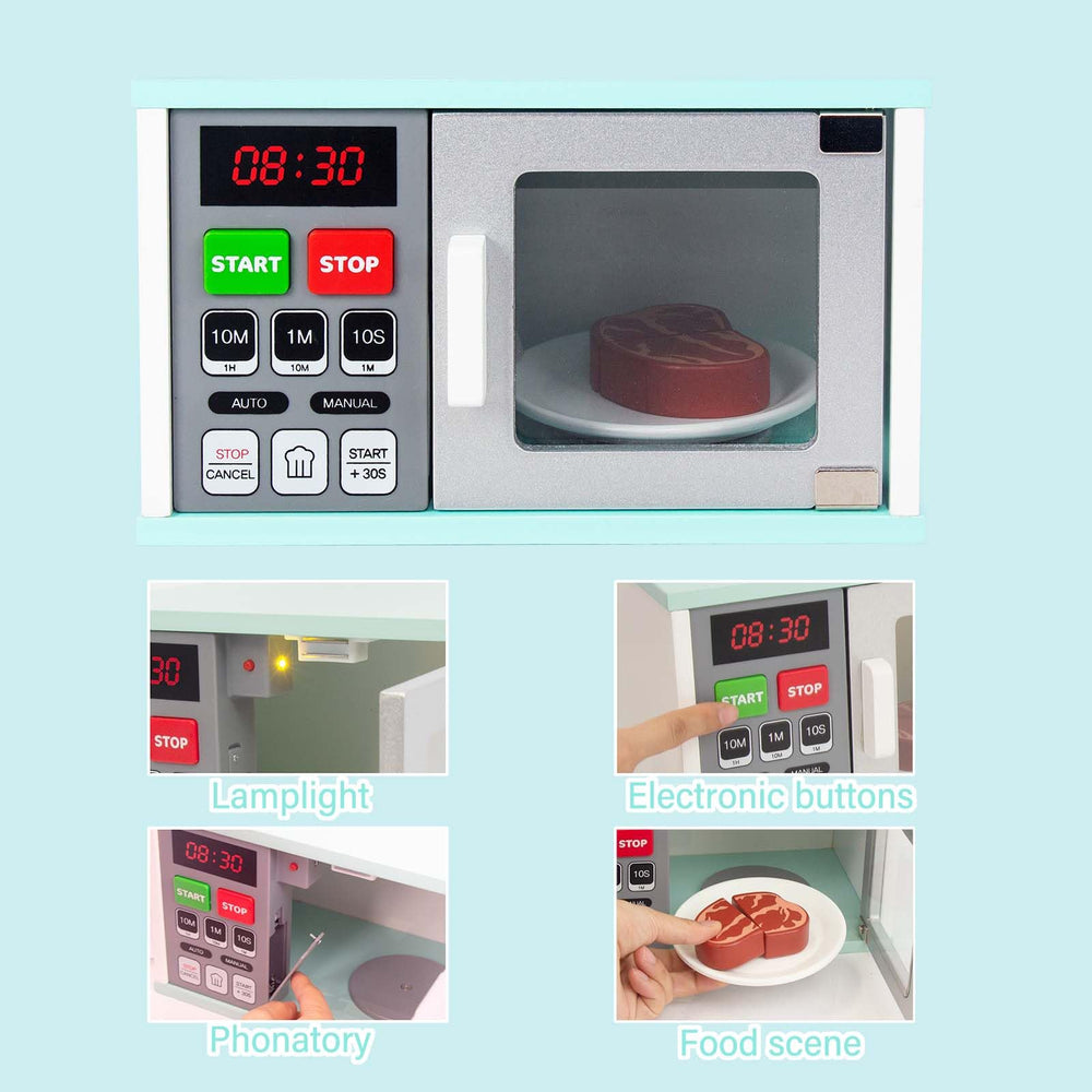 Woodenfun microwave door open close encouraging fine motor practice