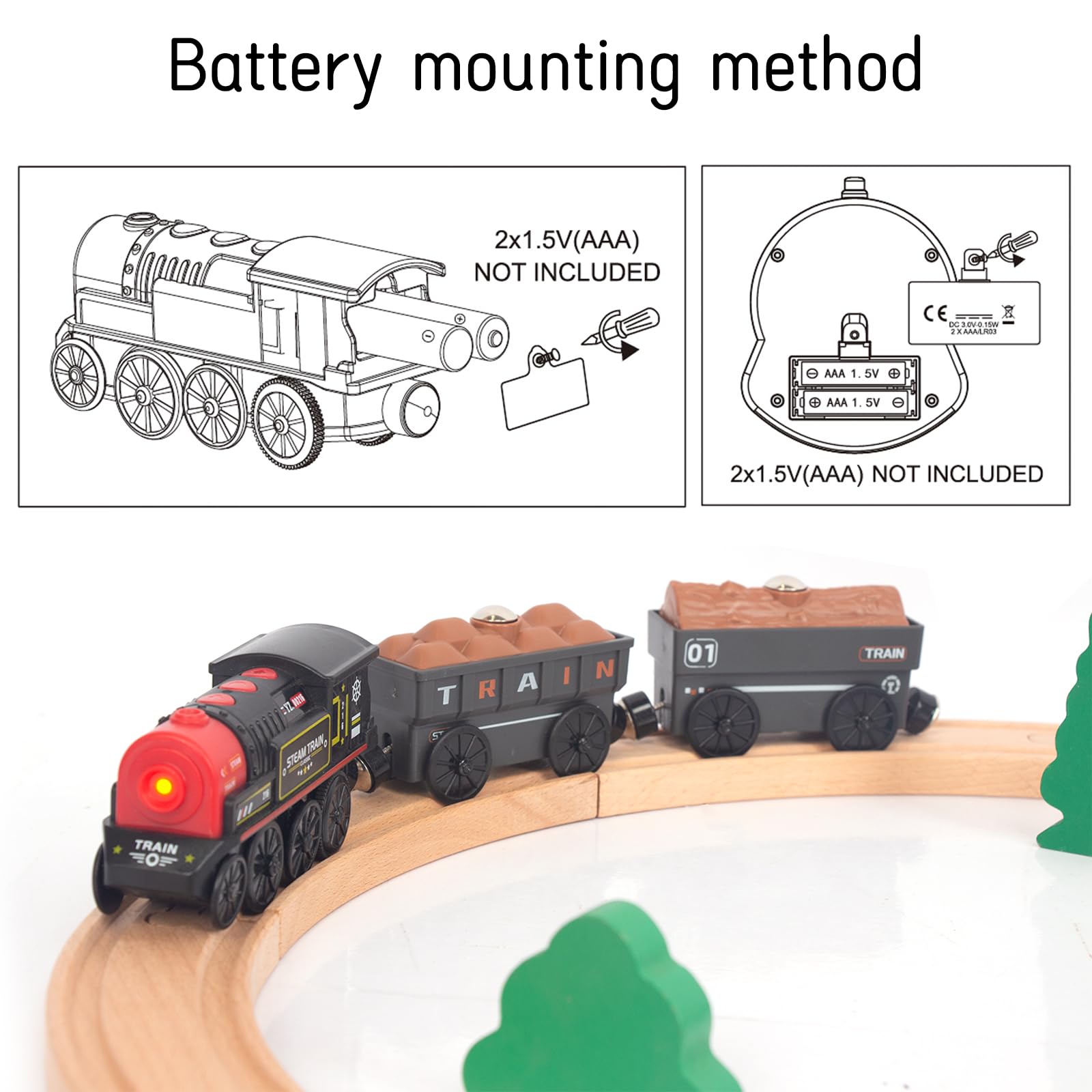 WOODENFUN motorized train demonstrates universal compatibility across major wooden tracks.