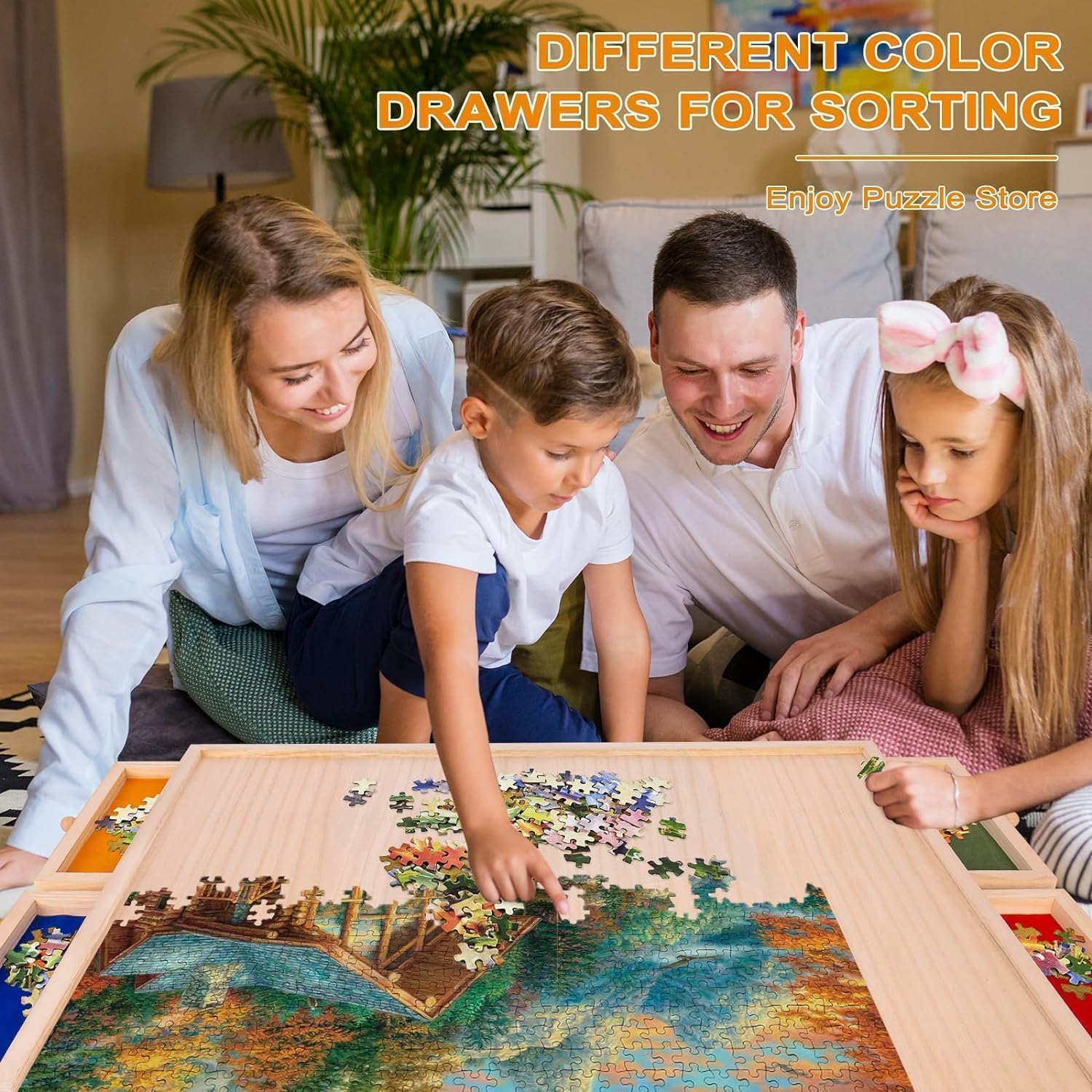Woodever portable puzzle table suitable for on-the-go solving