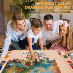 Woodever portable puzzle table suitable for on-the-go solving