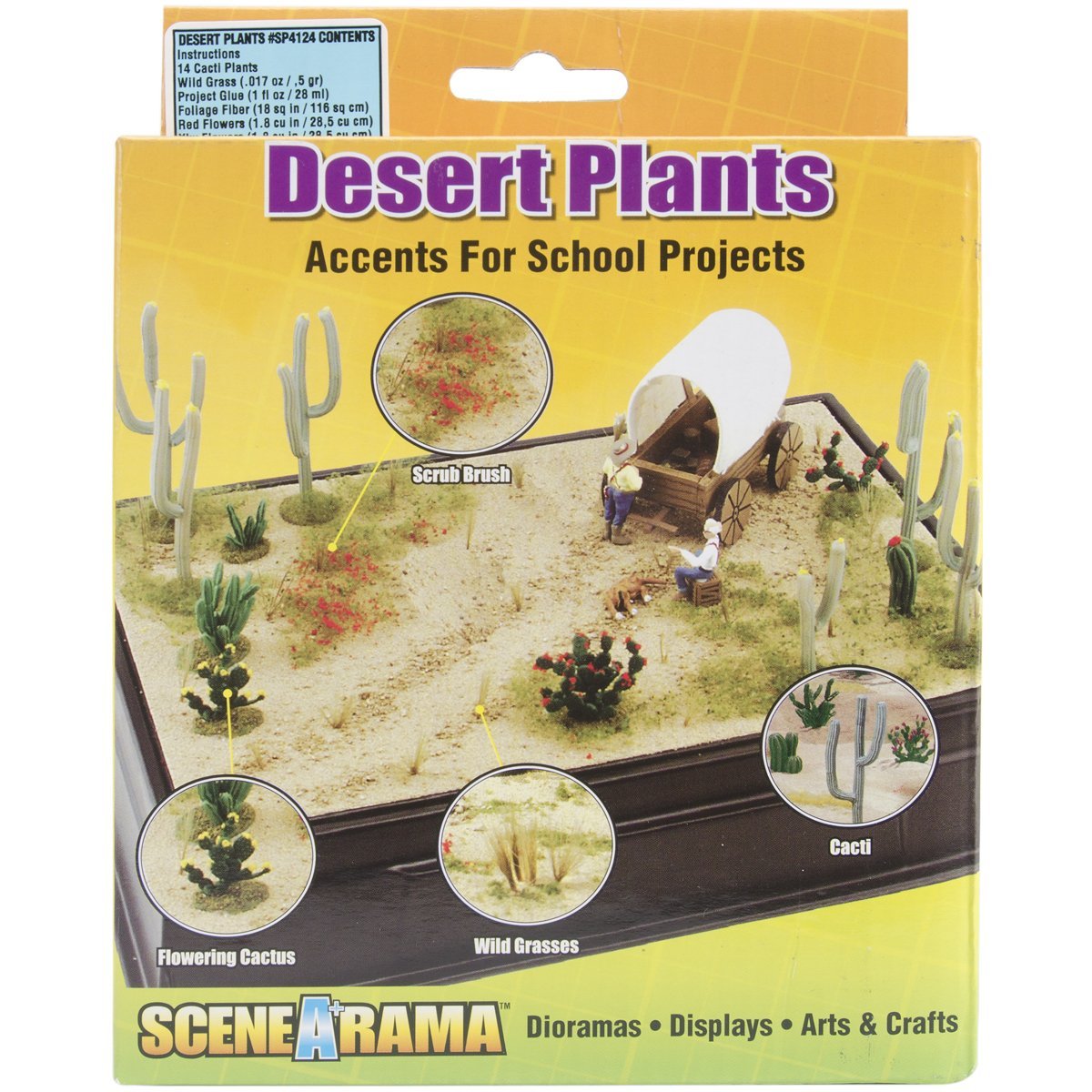 Woodland Scenics SP4124 desert plants for realistic diorama scenery.