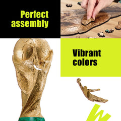 WoodLux 200-piece wooden puzzle close-up showing durable, natural wood grain.
