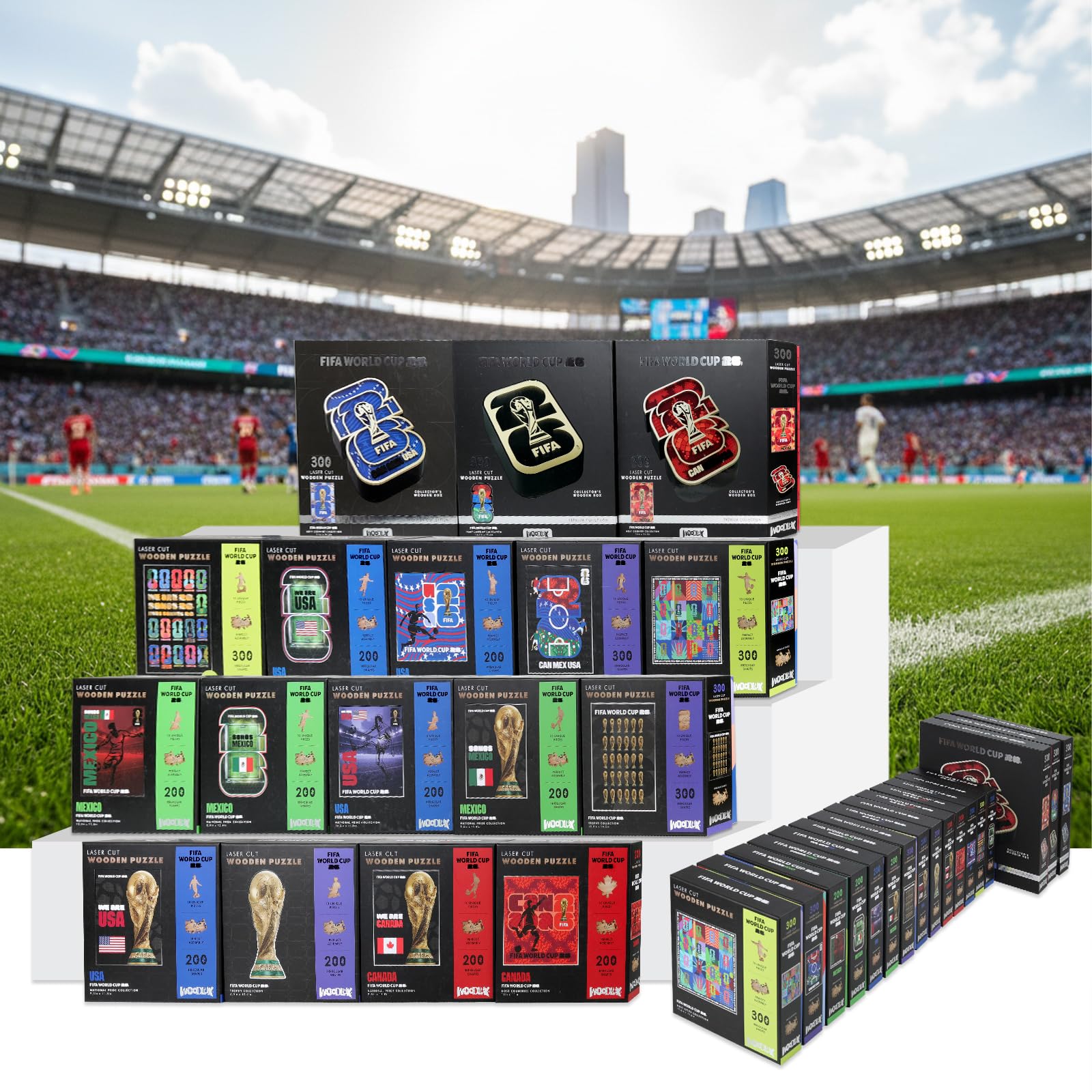 WoodLux sport souvenir puzzle in retail box for collectors.