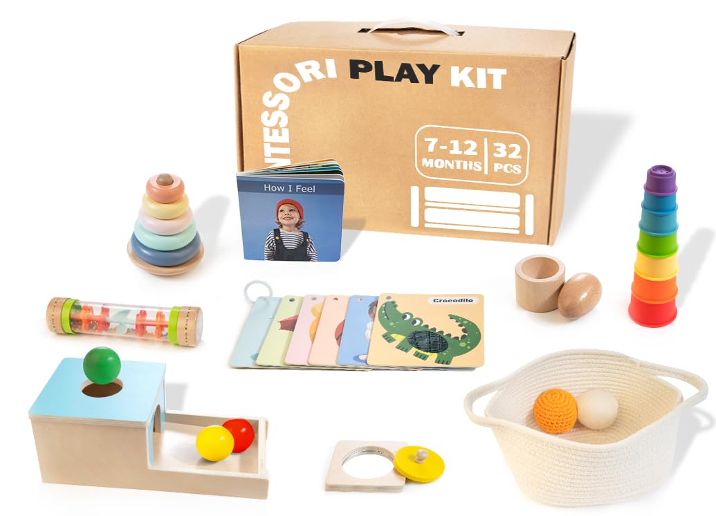 WOODMAM 9-in-1 educational set for curious babies and early learning