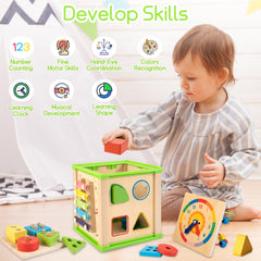 WOODMAM animal sliding game for tactile play and color recall