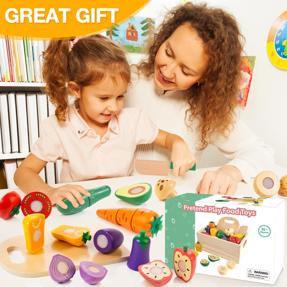 Woodmam gift-ready toddler playset inviting creative pretend cooking.