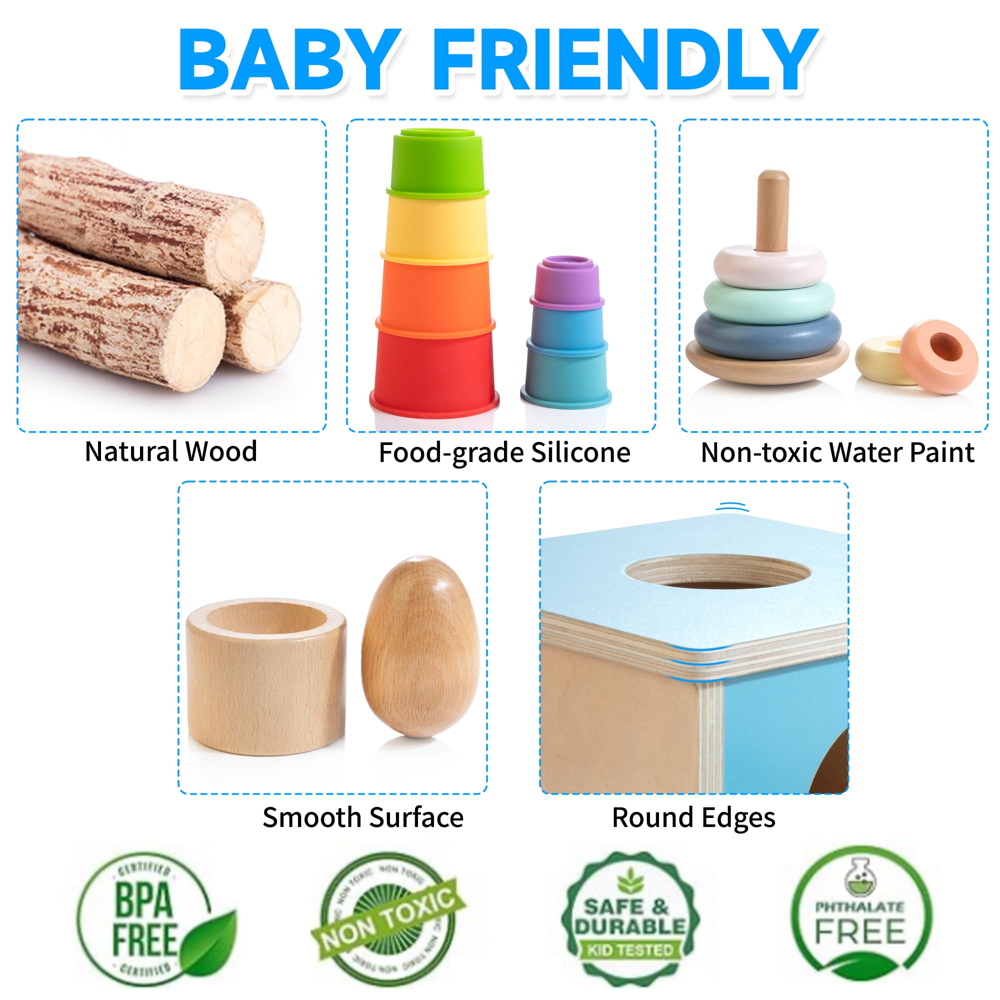 WOODMAM natural finish and non toxic paint for gentle play
