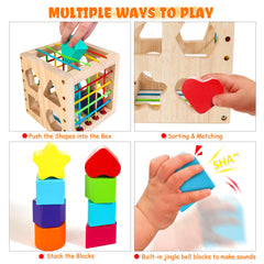 Woodmam storage box travel-ready design for easy cleanup and on-the-go play.