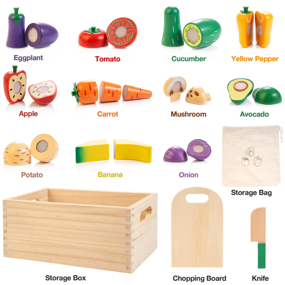 Woodmam storage case keeps play pieces neatly organized after use.