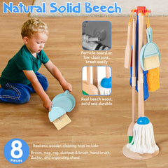 WOODMAM toddler mop for role-play and gross motor development during cleanup time.