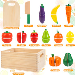 WOODMAM wooden chopping board complements creative play cooking sessions