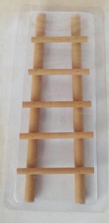 Woodpile Fun miniature ladder on display, showcasing five rungs for creative fairy garden setups.