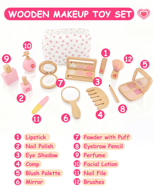 WoodsyJoy nail polish bottle for safe pretend beauty on playdates.