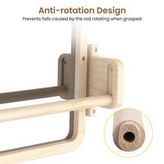 Woodtoe adjustable height Montessori mirror for growing toddlers