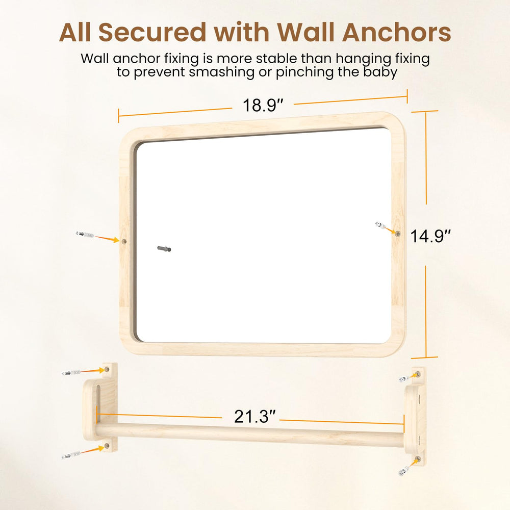Woodtoe anti-rotation pull-up bar prevents slips during practice