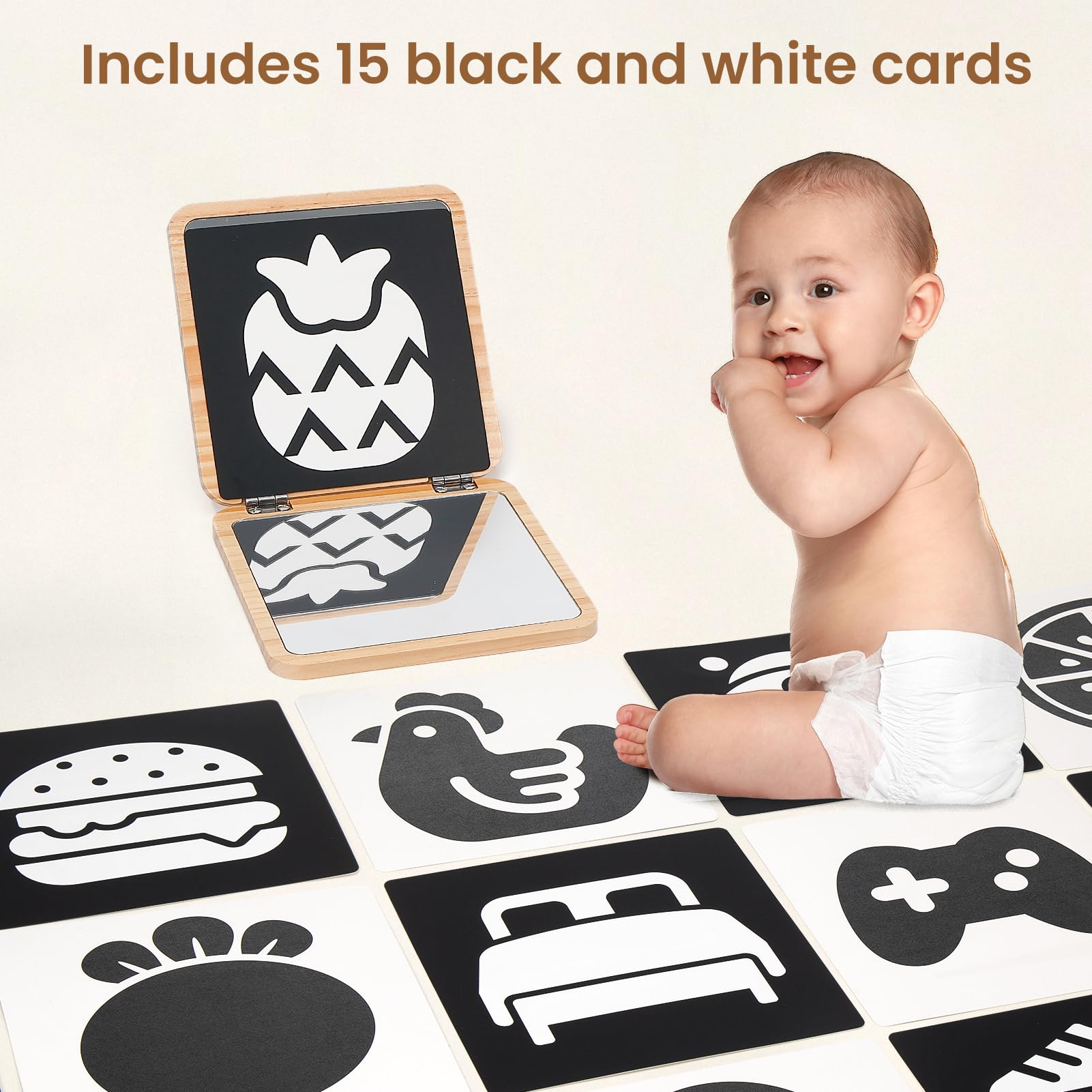 Woodtoe foldable portable design travels easily for on-the-go tummy time.