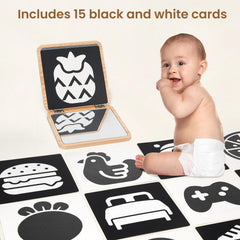 Woodtoe foldable portable design travels easily for on-the-go tummy time.