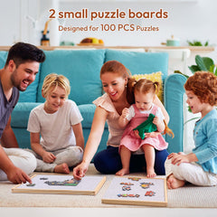 Woodtoe non-slip felt surface keeps pieces secure during puzzling.