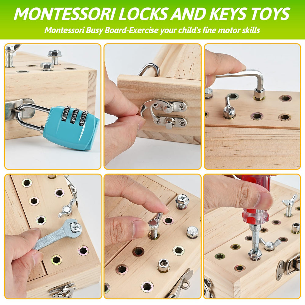 WoodTrove screwdriver board tools with hex wrench for dexterity practice
