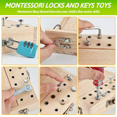 WoodTrove screwdriver board tools with hex wrench for dexterity practice