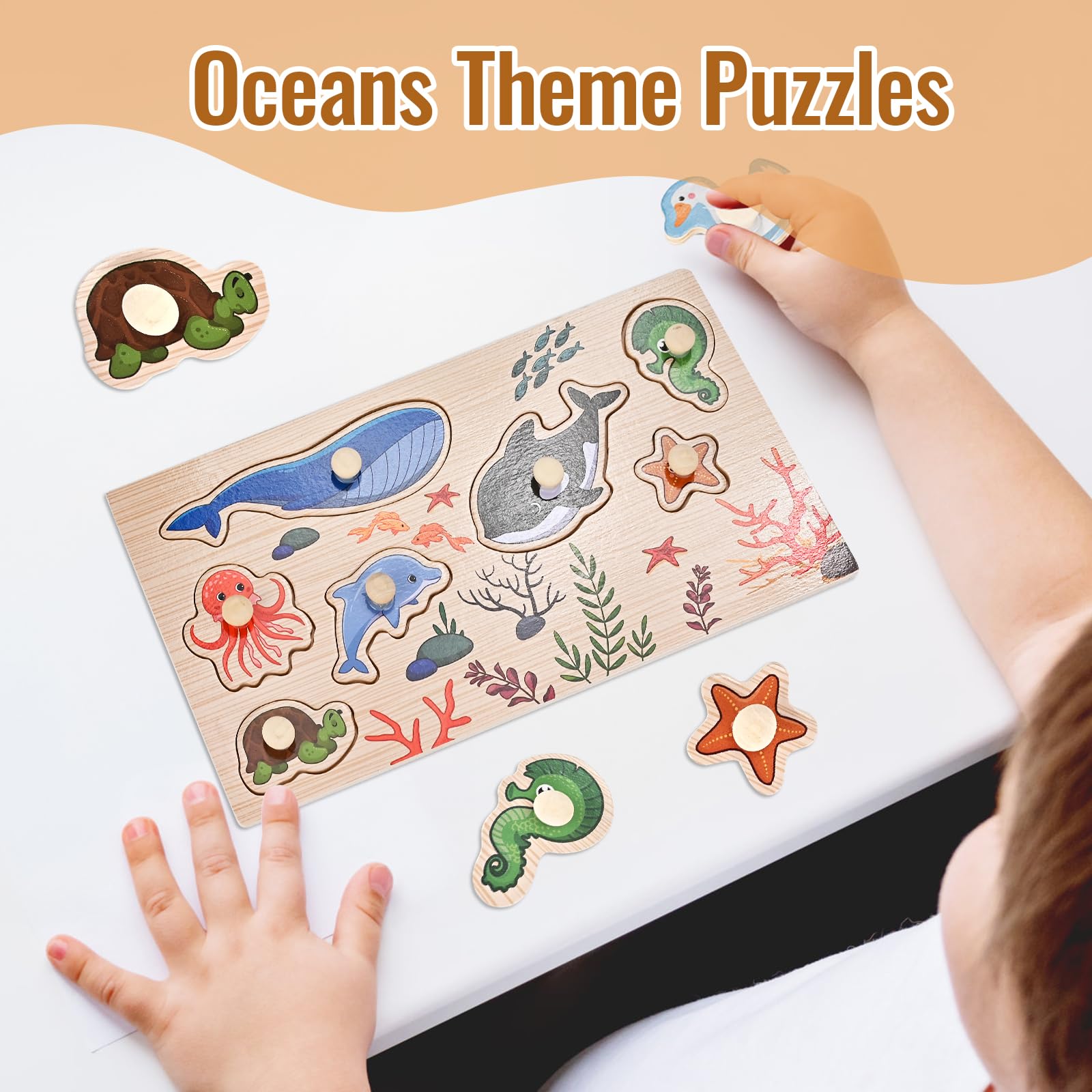 WoodTrove puzzle wood material: durable basswood with rounded edges for safety.