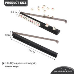 WOOIIROM clear all-in-one mahjong set highlighting organized tiles during fast rounds.