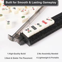 WOOIIROM ergonomic pushers provide smooth tile movement for comfortable play.