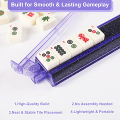 WOOIIROM lightweight portable mahjong racks ideal for travel and gatherings