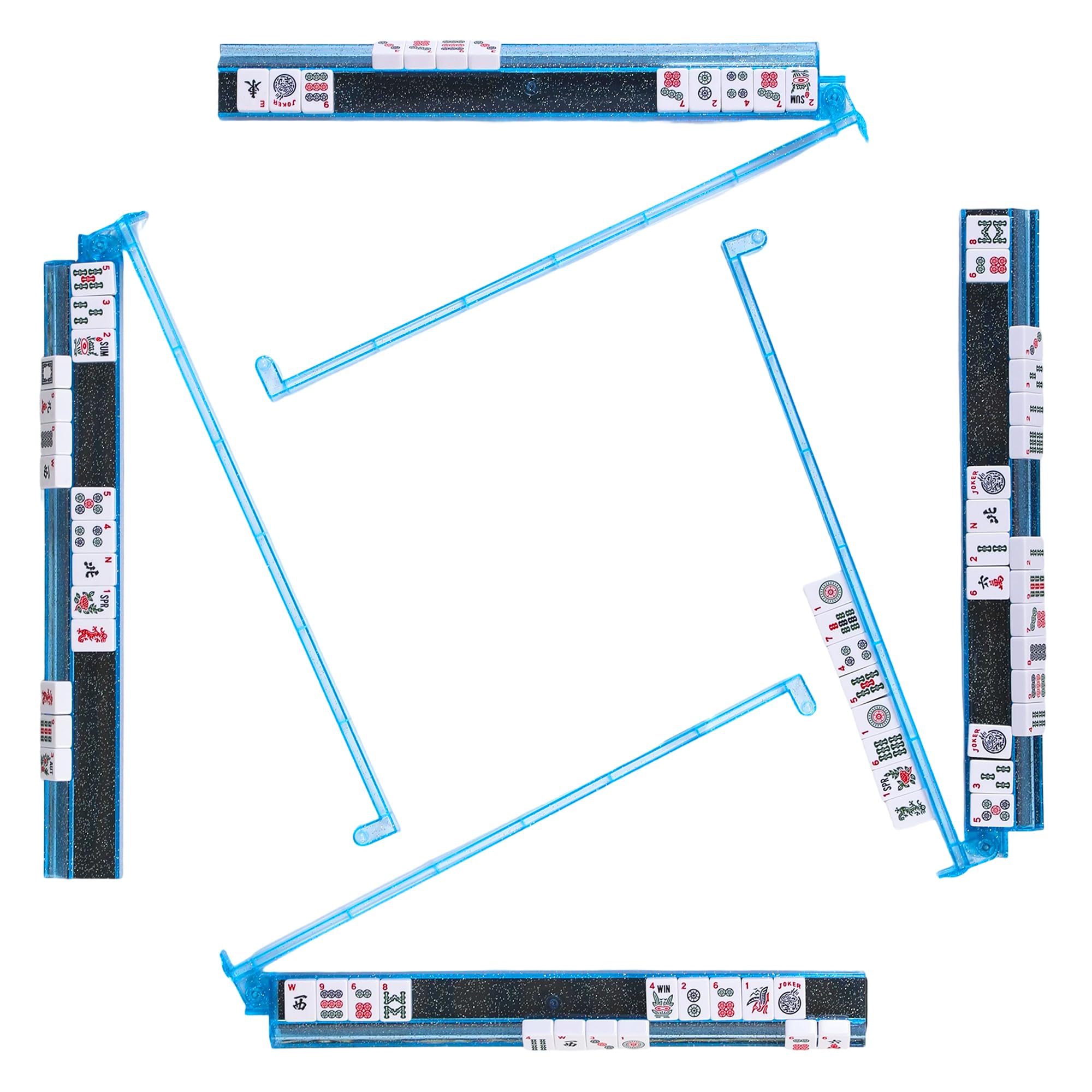 WOOIIROM mahjong racks with pushers show anti-slip stability for confident play