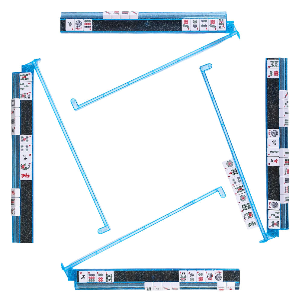 WOOIIROM mahjong racks with pushers show anti-slip stability for confident play