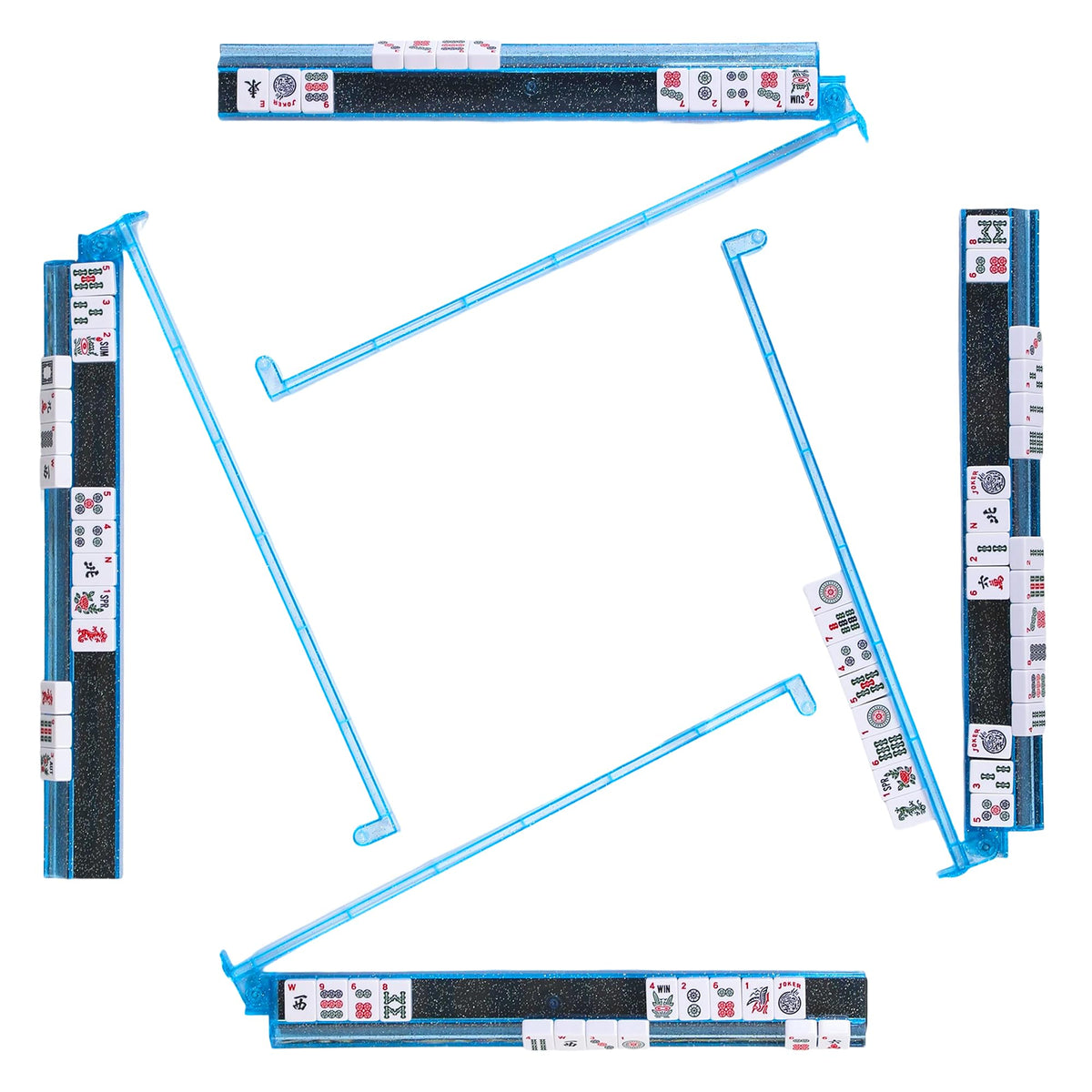 WOOIIROM mahjong racks with pushers show anti-slip stability for confident play