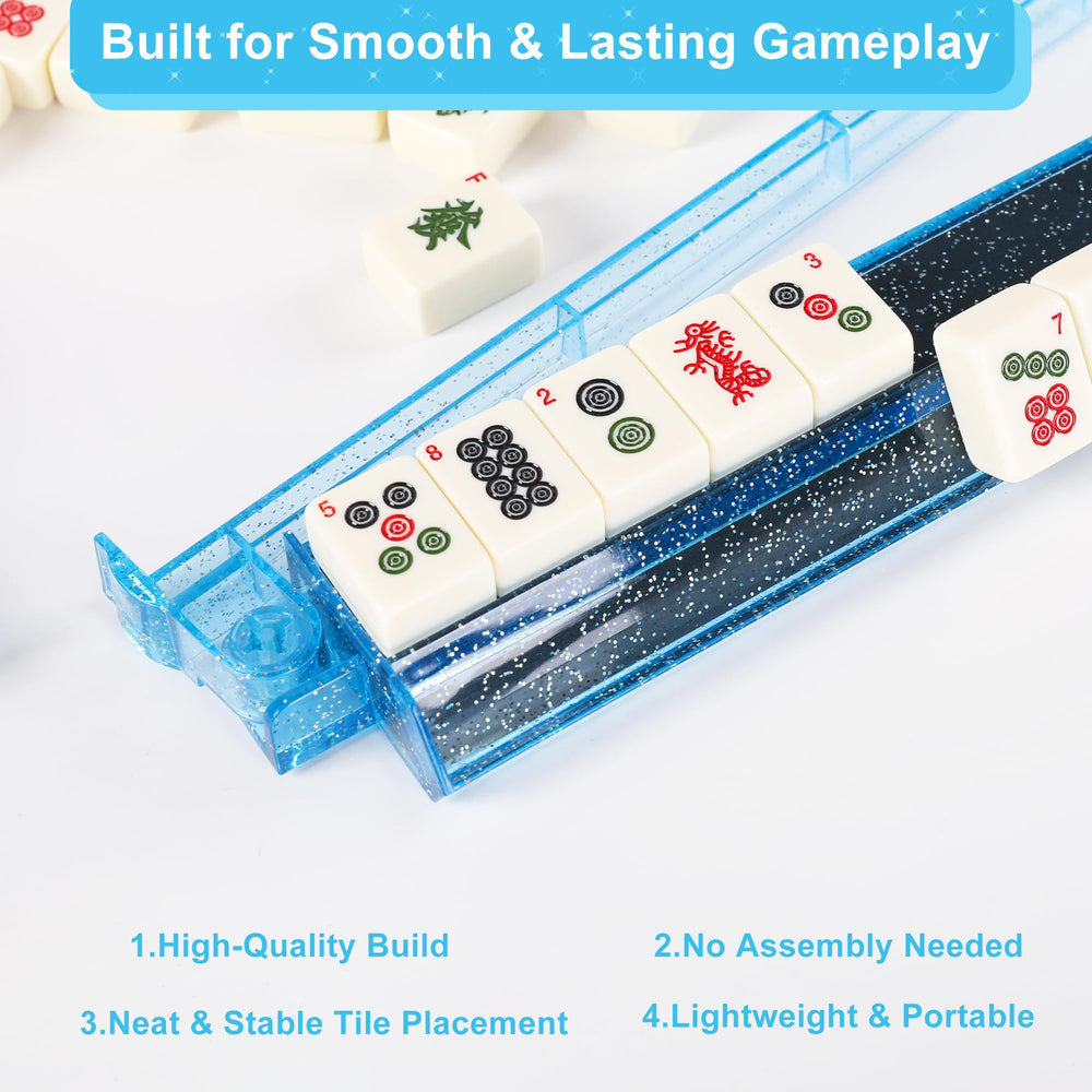 WOOIIROM racks fit American and traditional mahjong sets