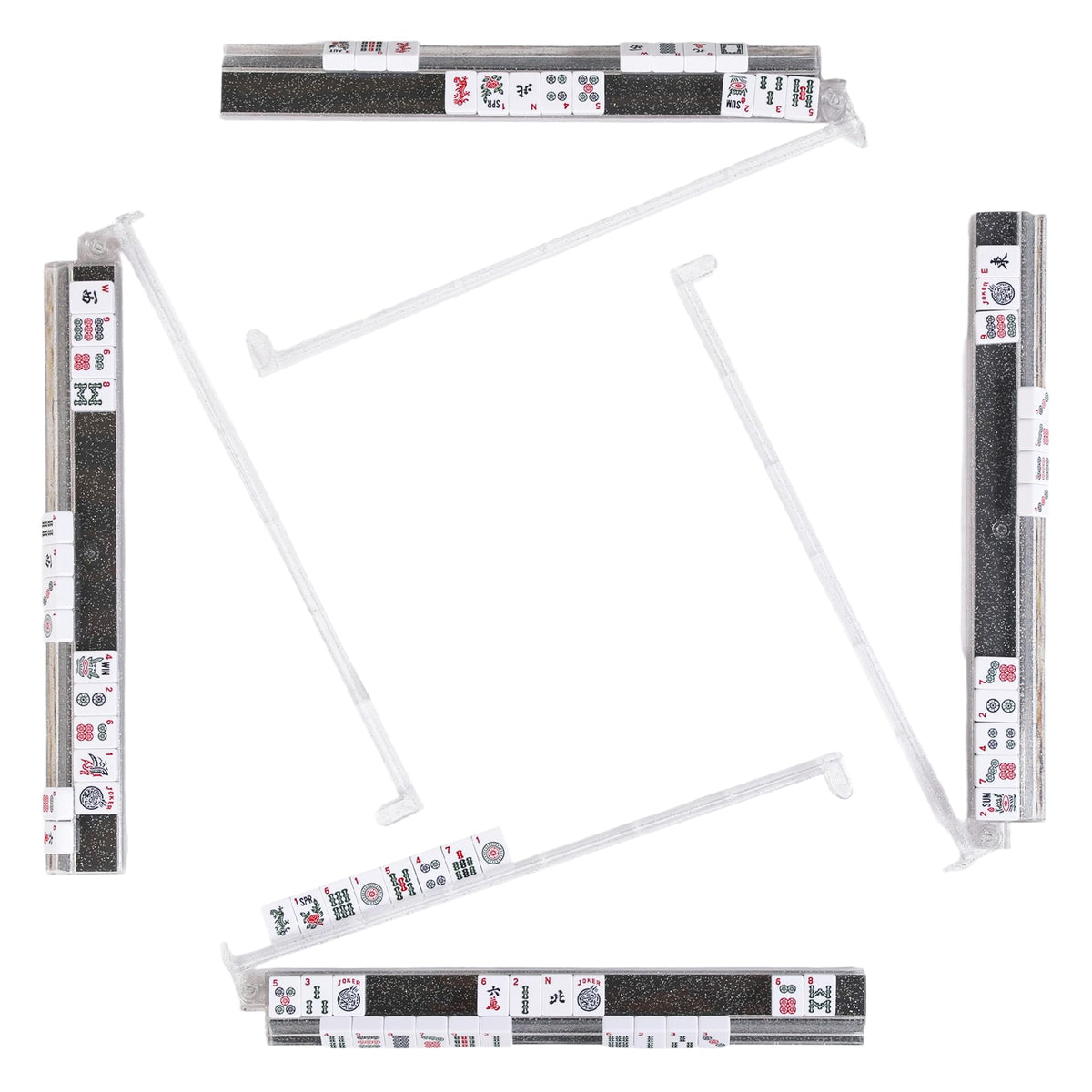 WOOIIROM anti-slip mahjong racks keep tiles steady during play.