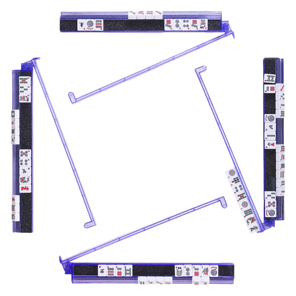 WOOIIROM mahjong racks with pushers in bling purple for stylish organization