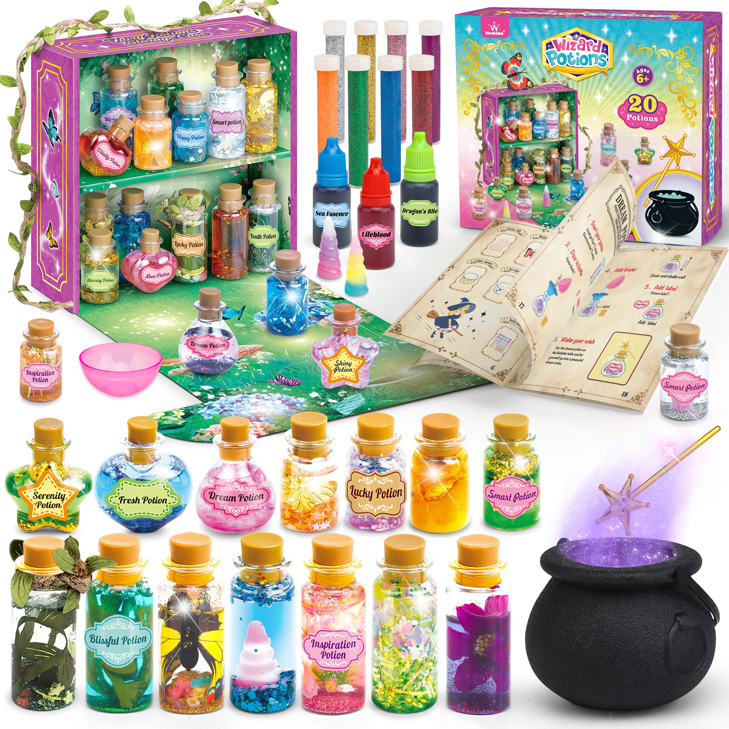 Wookidel Fairy Magic Craft Kit potion display case for imaginative play and organized creations.