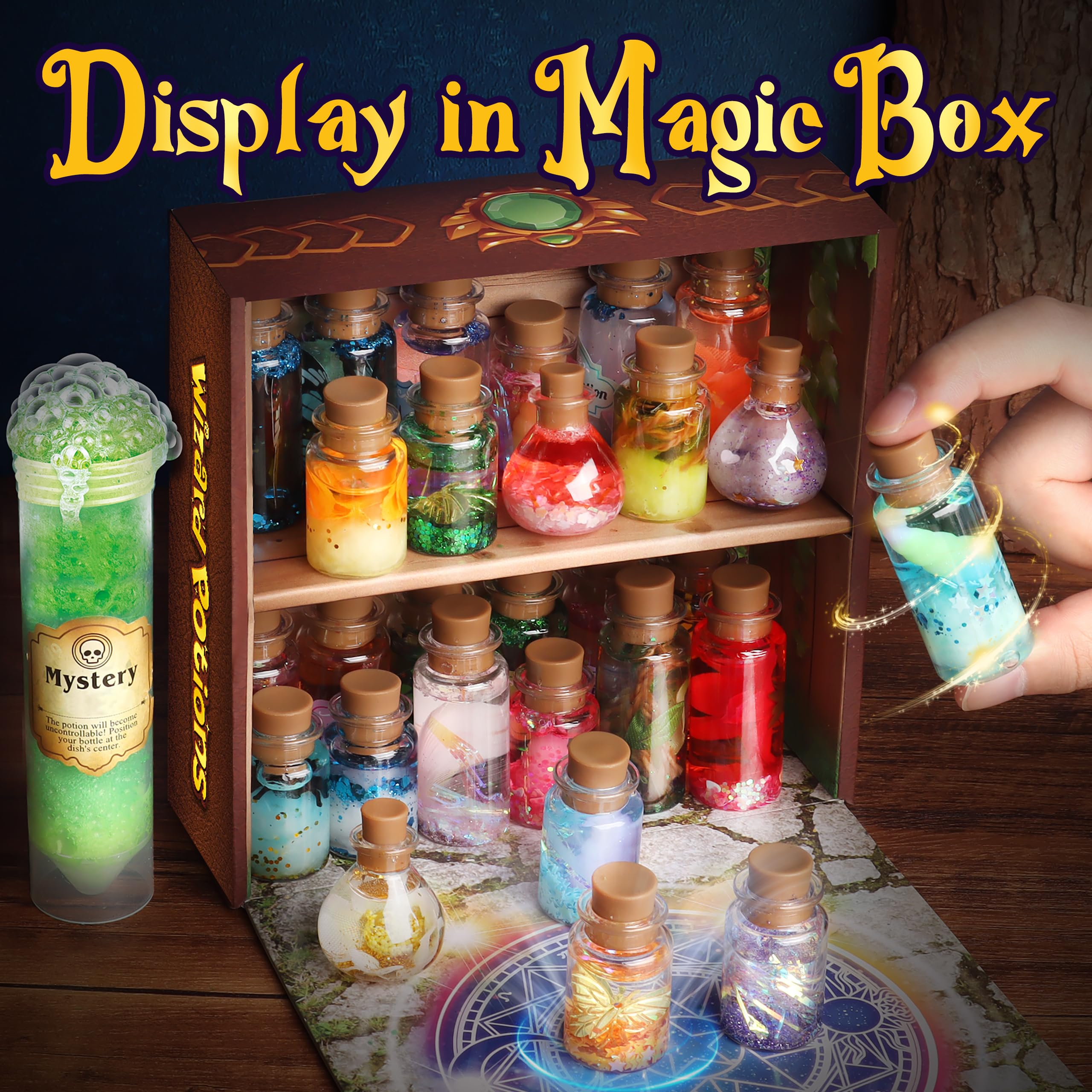 The magic box stores creations and keeps a neat display of kid magic.