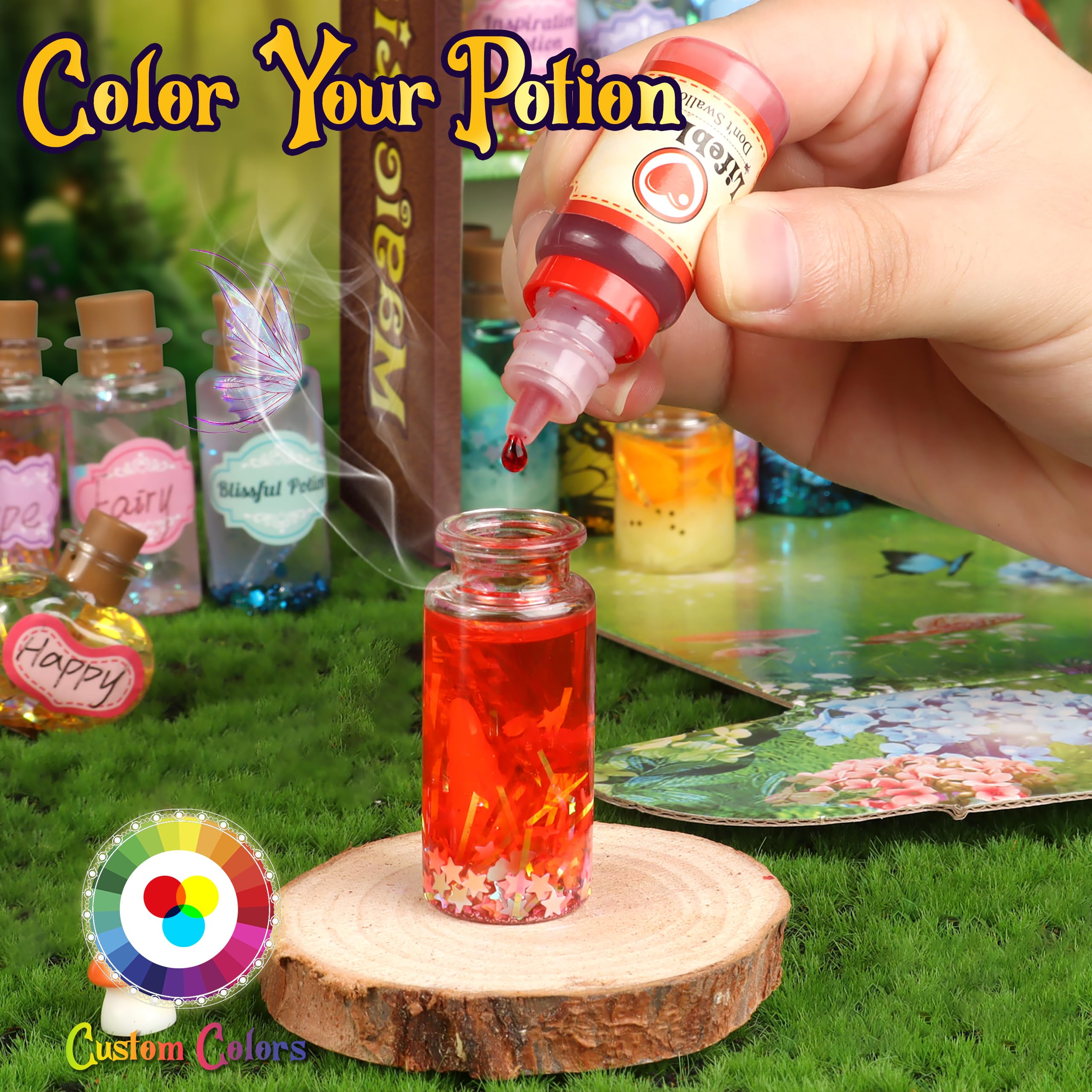 Wookidel spell book with recipes inspires kid-friendly potion experiments.