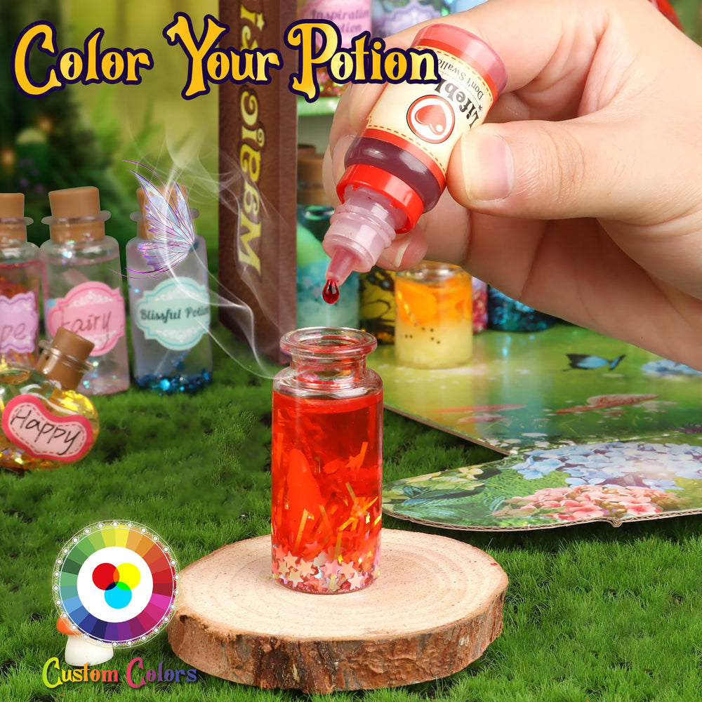 Wookidel spell book with recipes inspires kid-friendly potion experiments.