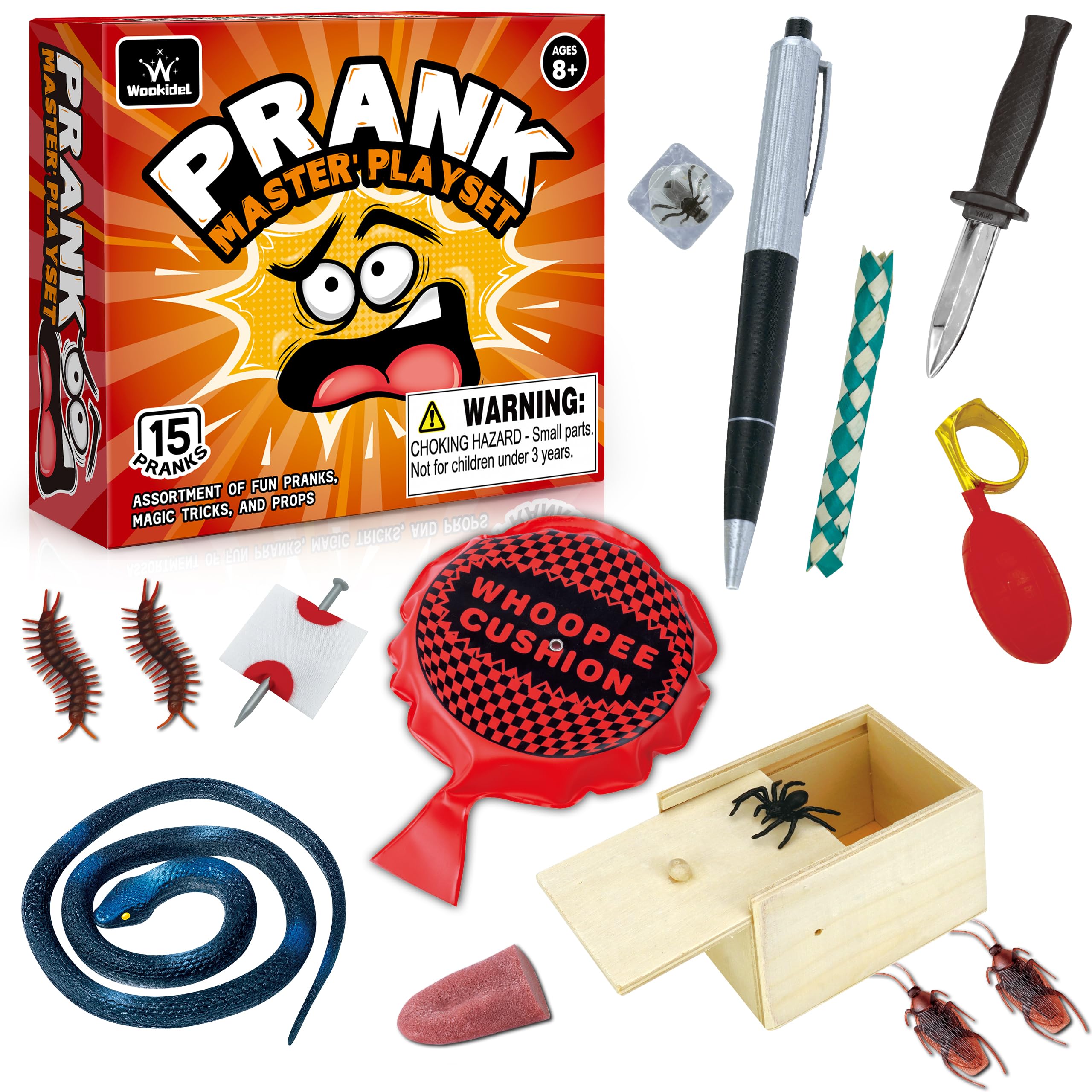 wookidel prank kit whoopee cushion; classic noise prank for laughs