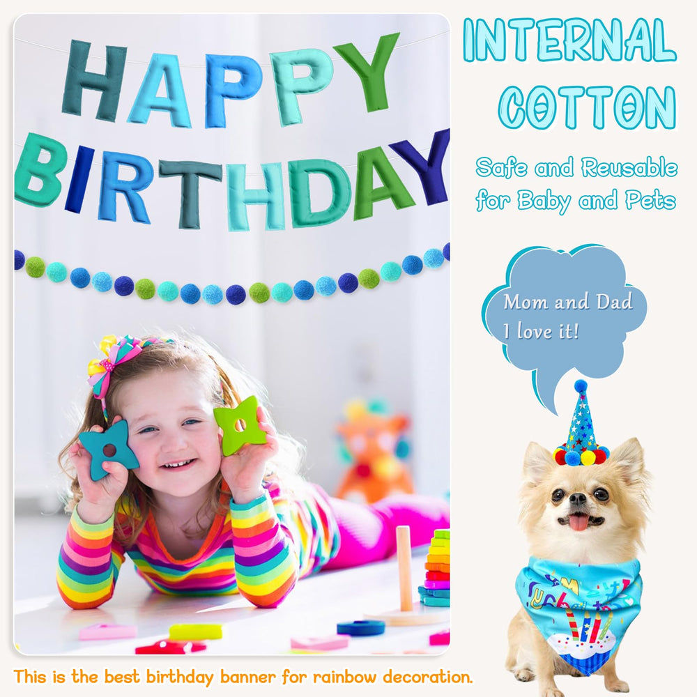 Woonnuk blue birthday decorations suitable for classrooms or homes