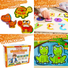 WOOODLIFY fruits puzzle bright colors boost color and shape awareness