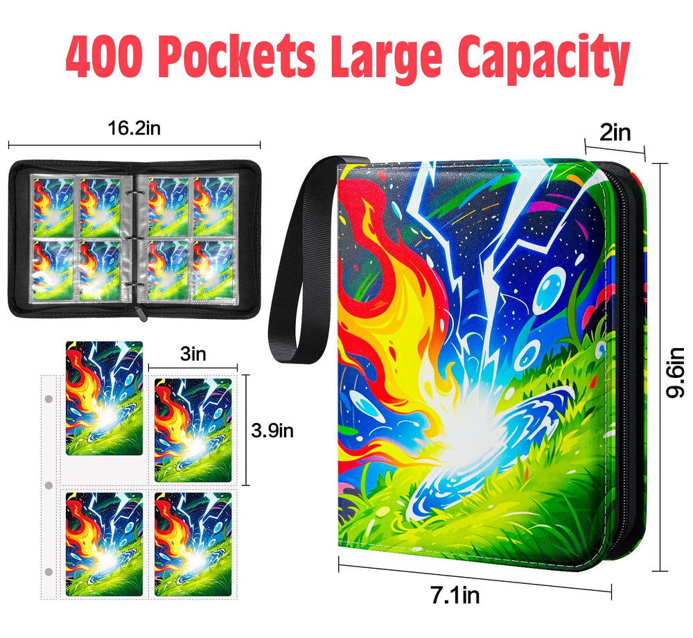 Woorhive binder with 50 removable sheets for easy organization of 400 cards