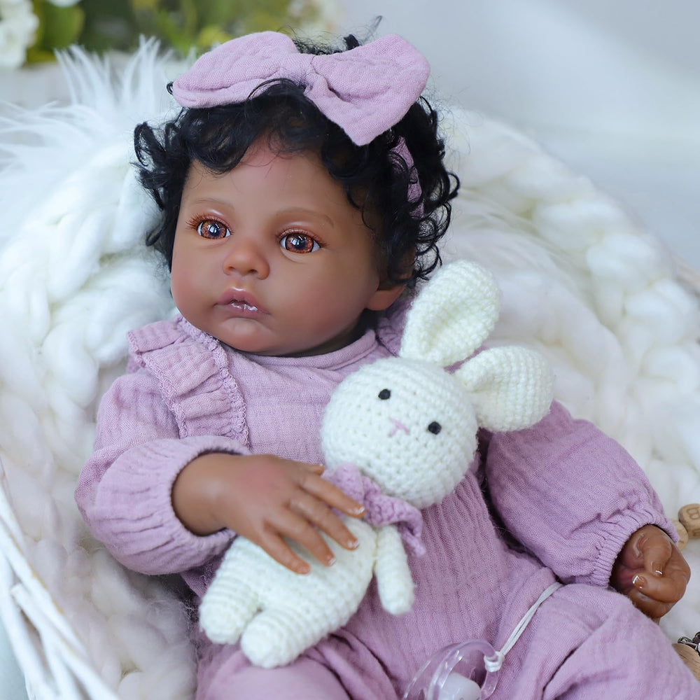 WOOROY curly hair hand-rooted detail for authentic infant styling